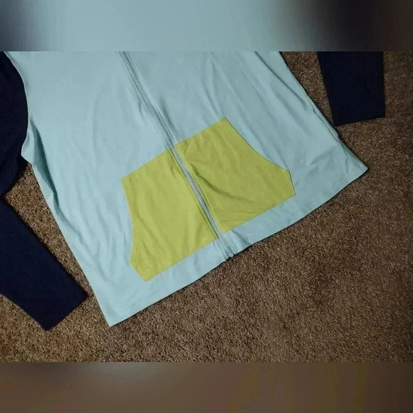Lands End Colorblock zipup lightweight hoodie NWOT - Picture 6 of 9